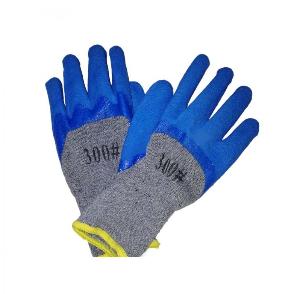Перчатки #300 синие с х/б