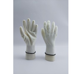 Перчатки белые нейлоновые с полиуретановым покрытием