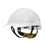 Каска строительная (белая) с храповиком NEW